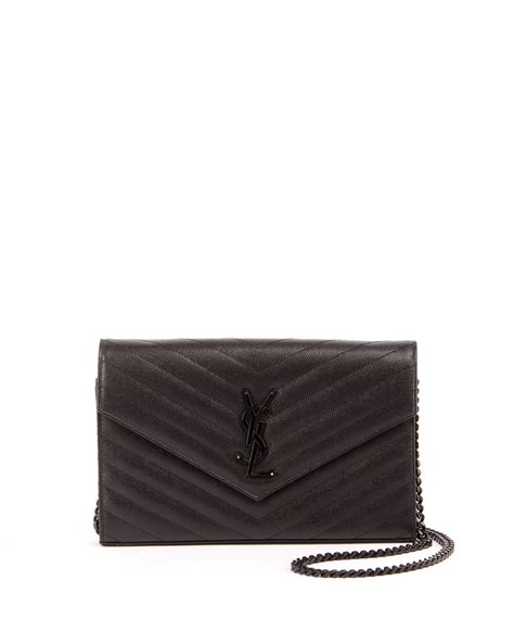 ysl black wallet womens|ysl black wallet on chain.